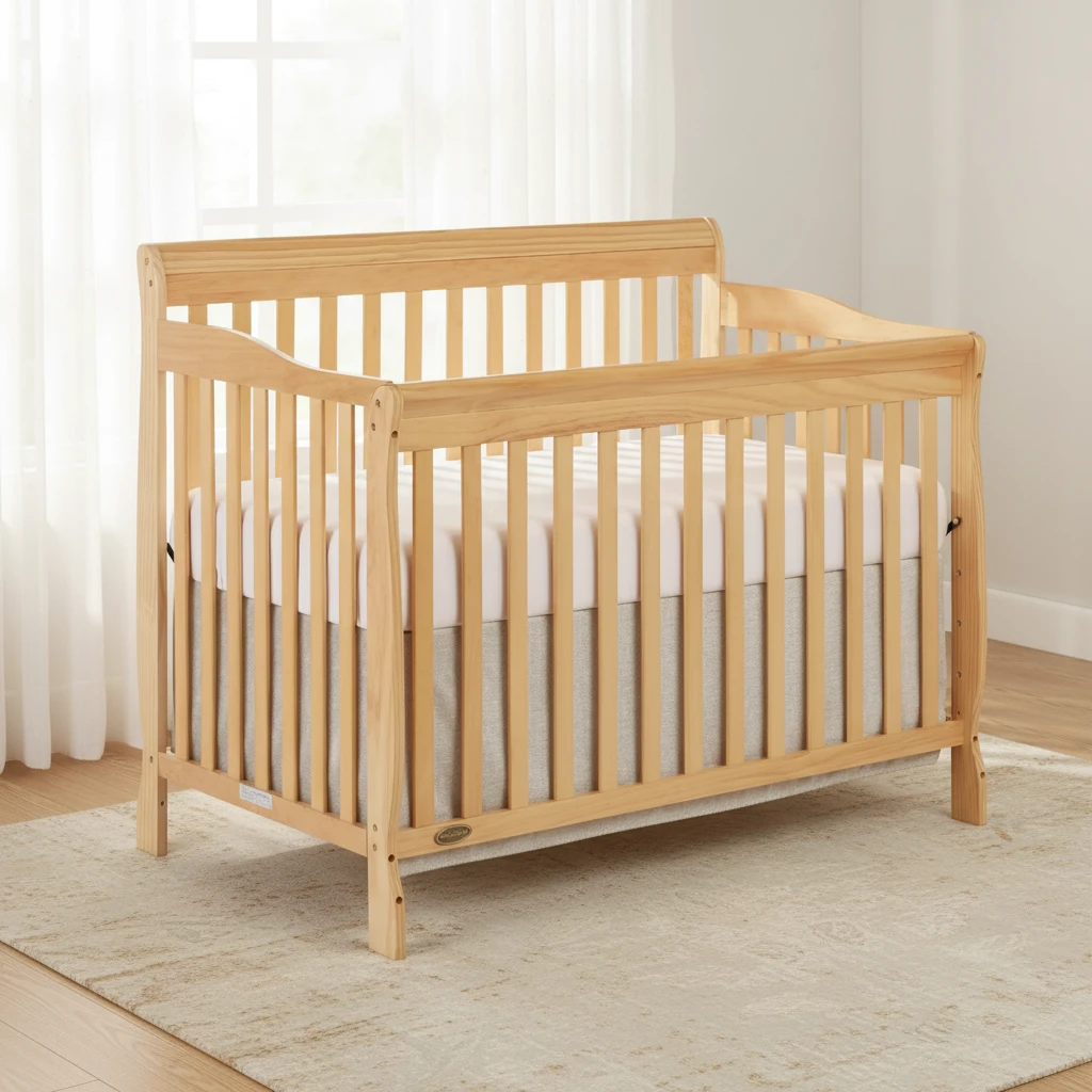 조정가능한 매트리스 기초,현대 스칸디나비아 작풍 유아를 가진 우수한 자연적인 단단한 나무 아기 어린이 침대